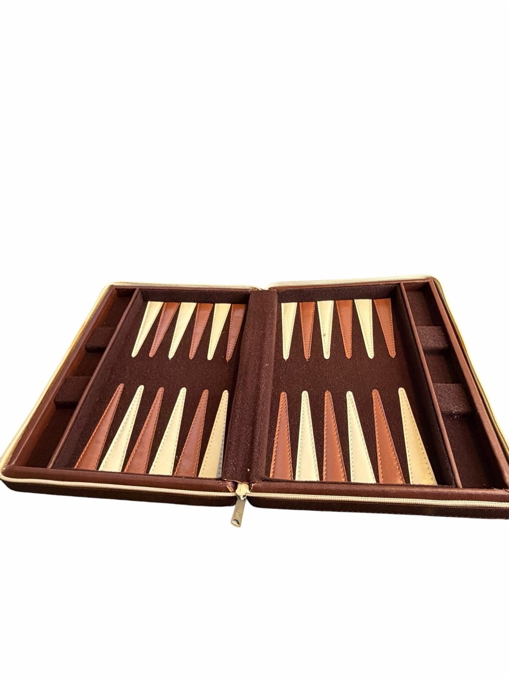Vintage Cardinal Industries Travel Backgammon Set Zipper Case Complete